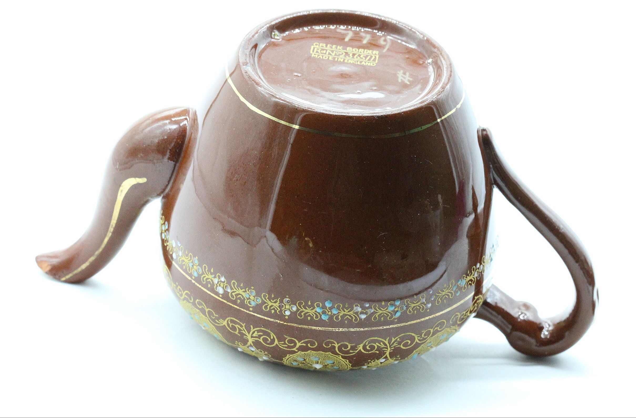 Théière en céramique et email creek border