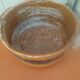 Old terracotta casserole