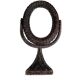 Miroir à poser pivotant en osier noir