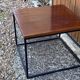 Table d'appoint minimaliste en bois & acier noir