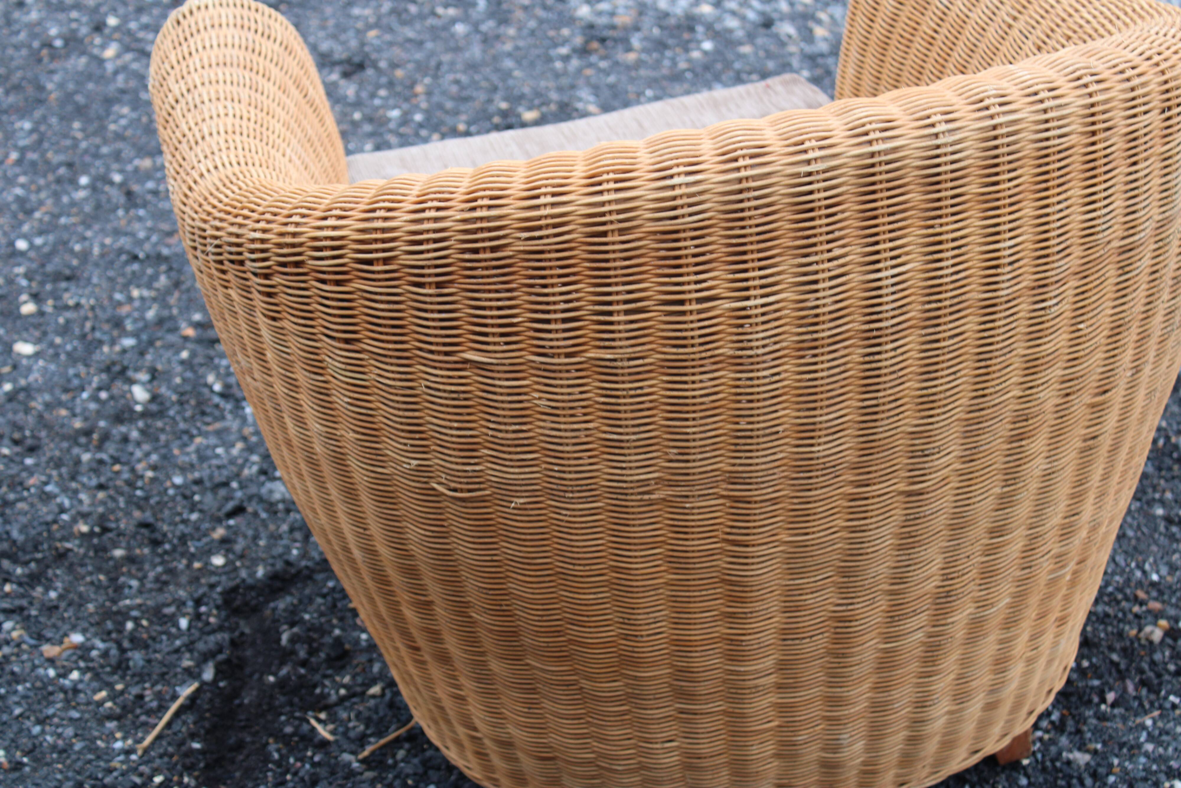 Wicker armchair