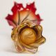 Murano glass vase by Fratelli Toso signed Murano orange and red
