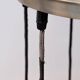 Chandelier 6 lights glass metal 1970s vintage modernism