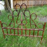 Curved wooden headboard