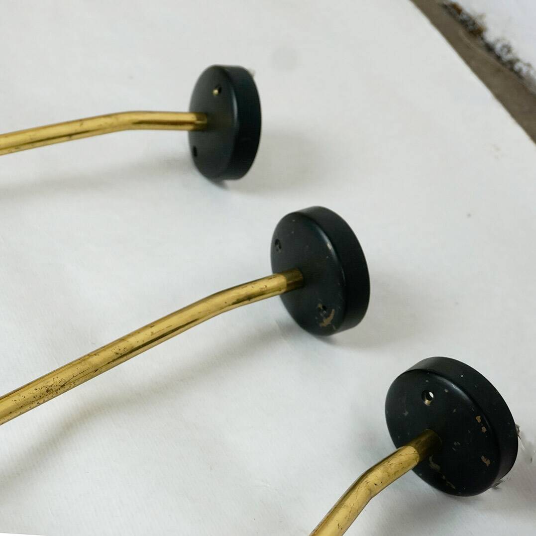 Cylindrical wall lights in Austrian red brass from the mid-century by J.T. Kalmar.