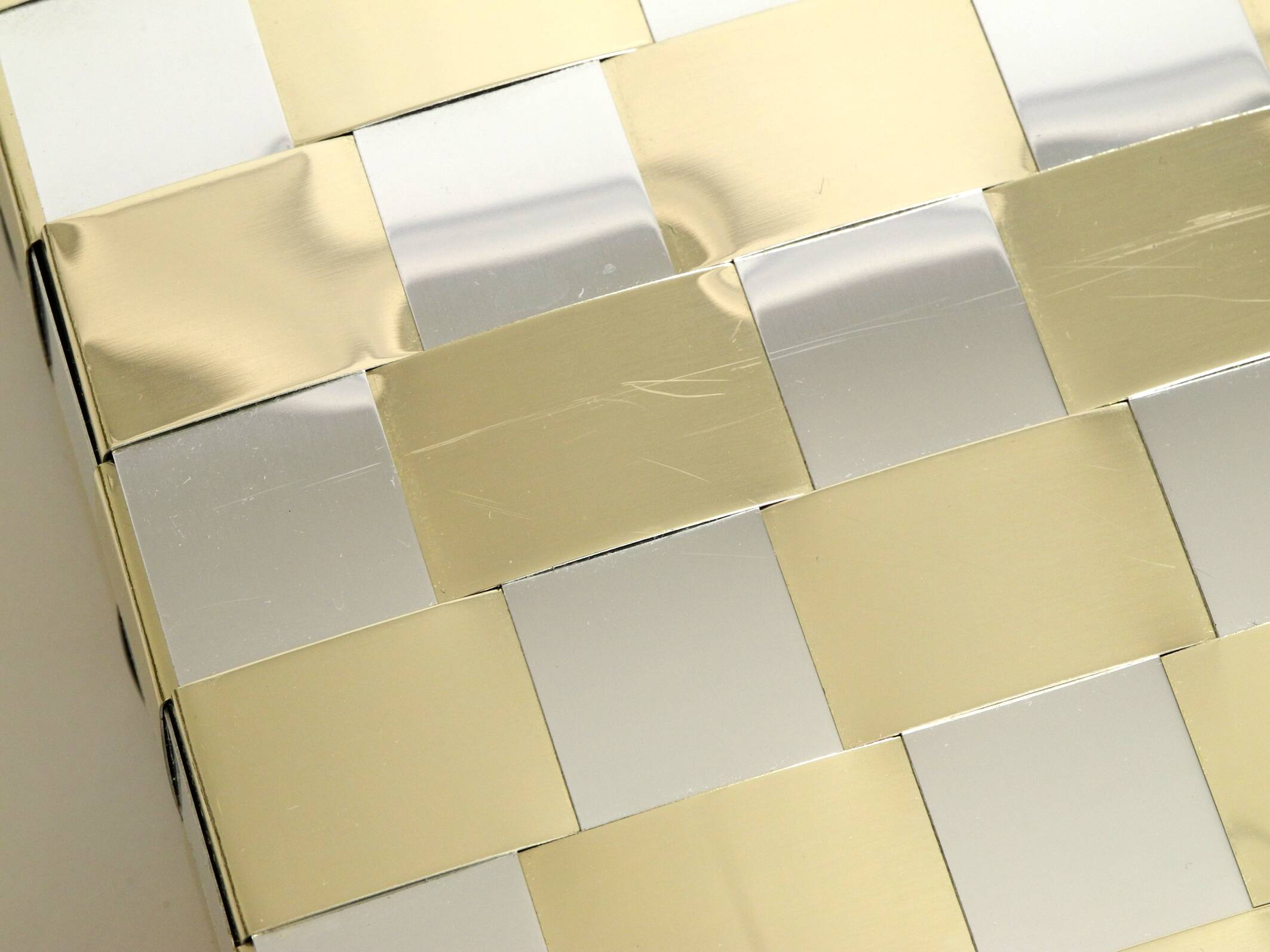 Stunning 1980s brass magazine rack in Hollywood Regency design