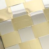 Stunning 1980s brass magazine rack in Hollywood Regency design