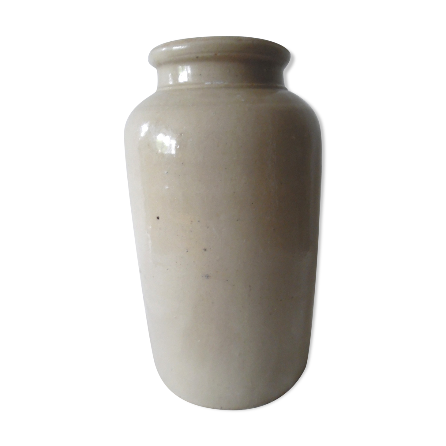Former enamelled stoneware jar