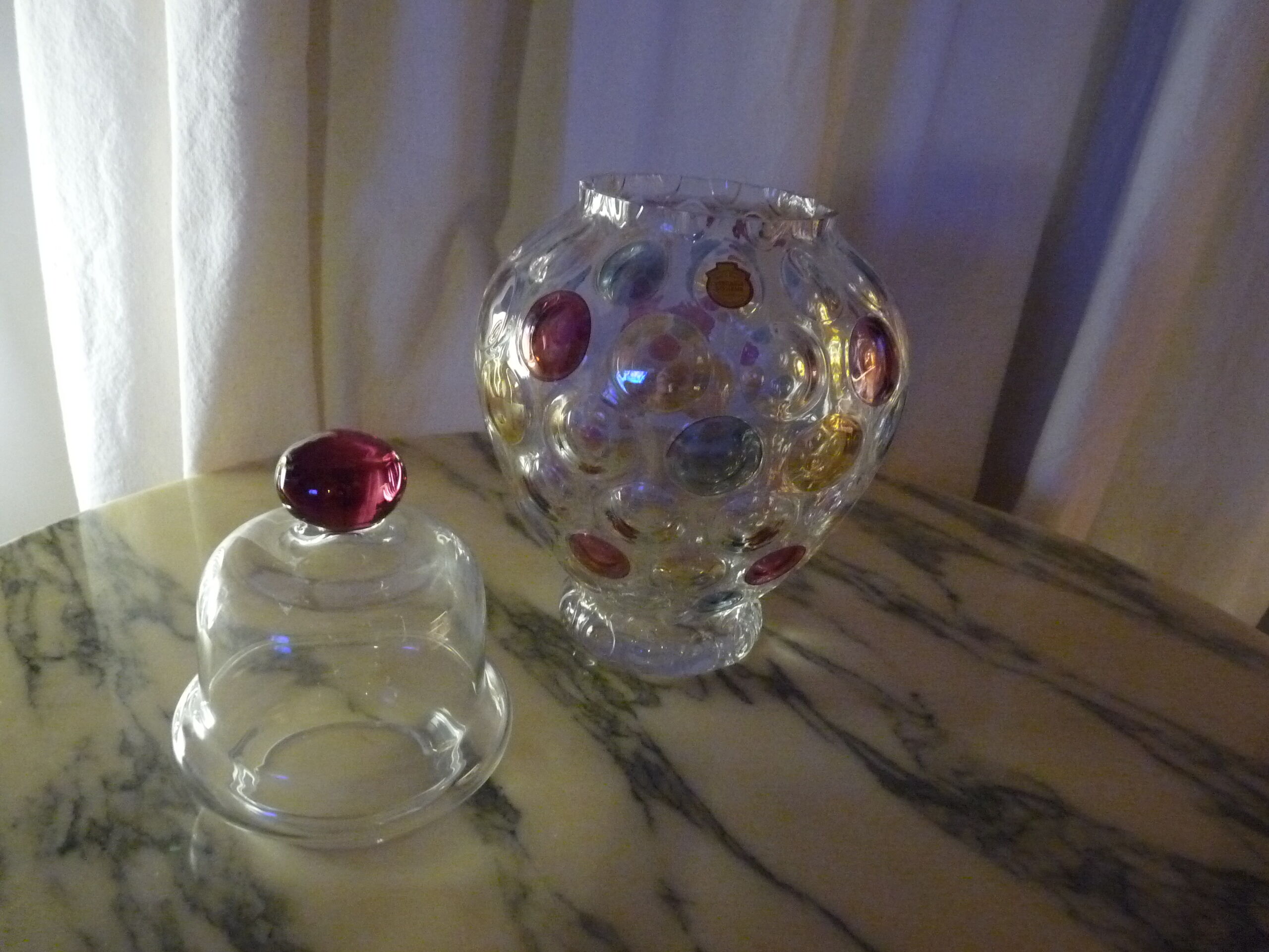 Boheme nemo' crystal vase or vase by kannegiesser for borske sklo