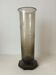 Vase en verre taillé fumé base octogonale