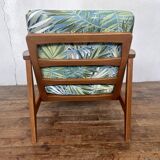Scandinavian design armchair retro jungle pattern