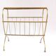 Brass magazine rack with shelf