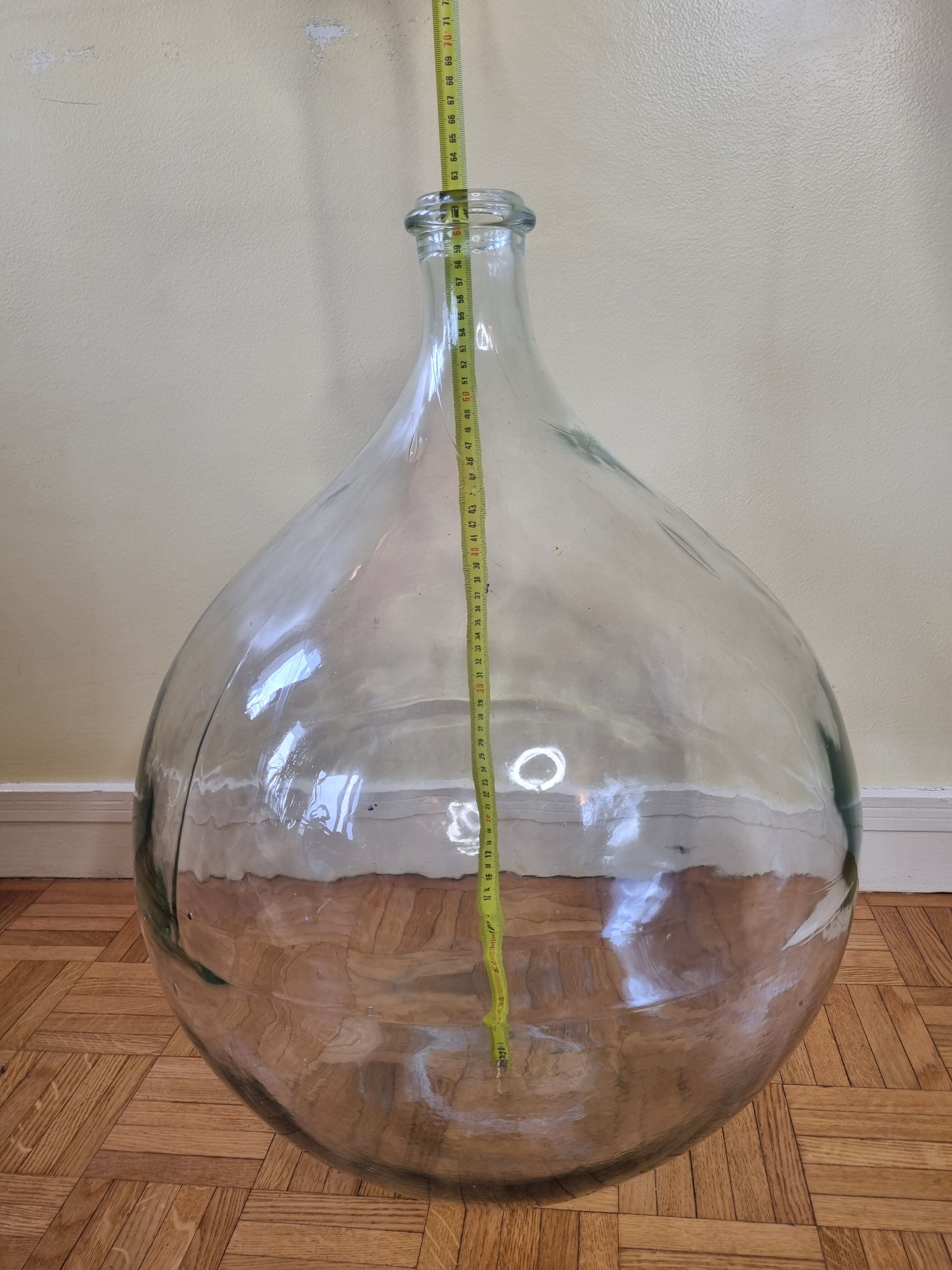 Demijohn blown glass, 60 liters