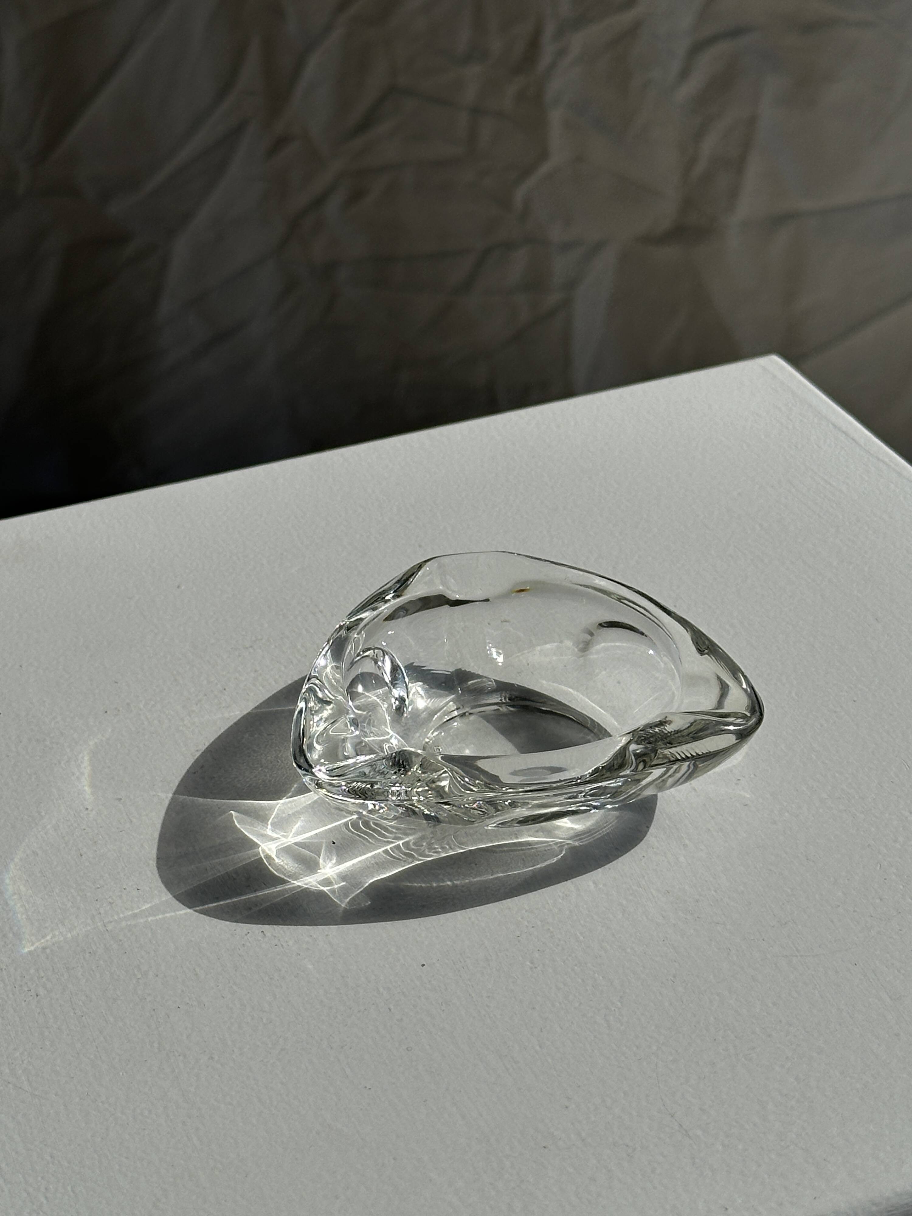 Small triangular glass ashtray France Reims