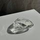 Small triangular glass ashtray France Reims