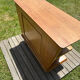 Small vintage solid light oak bar from the 1950s.