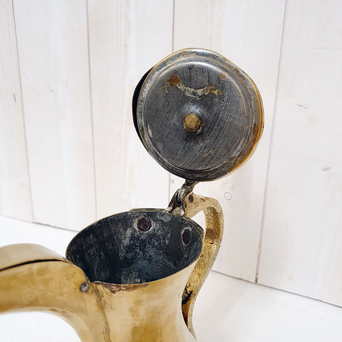 Oriental brass teapot