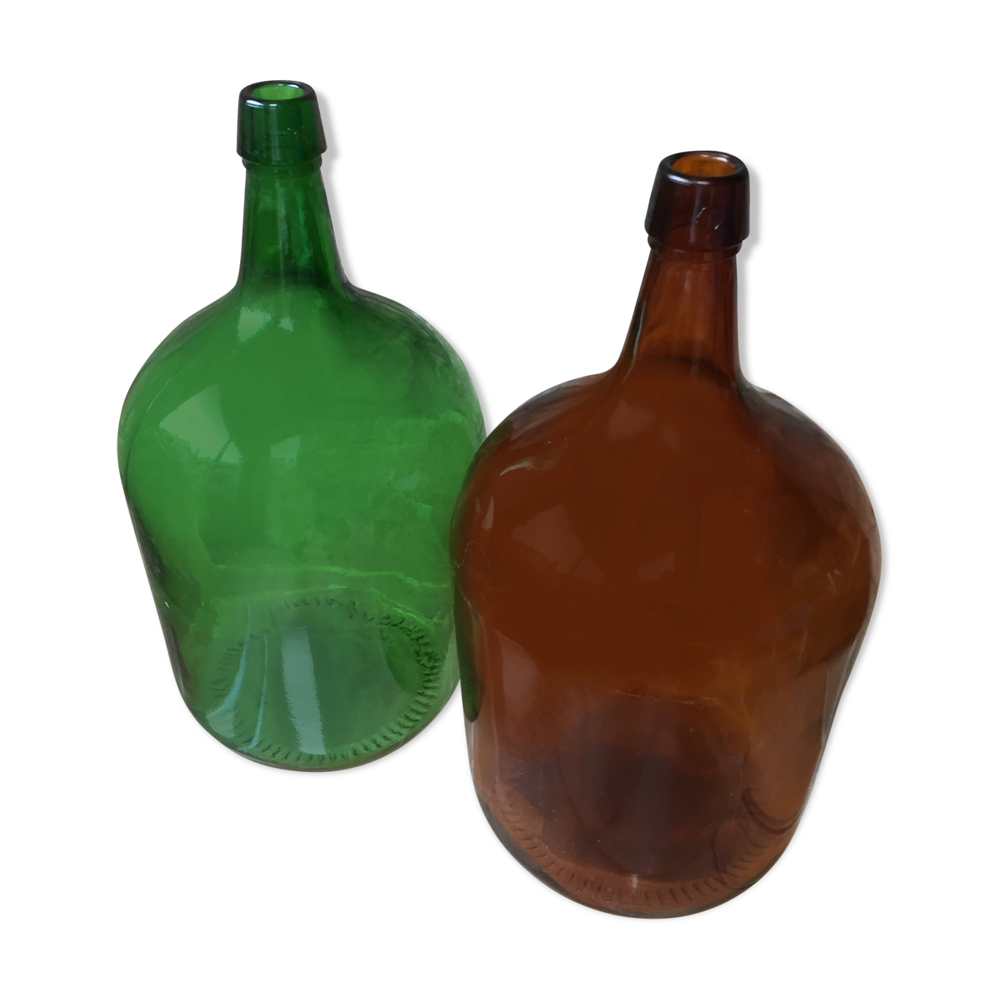 Lot of two demijohns