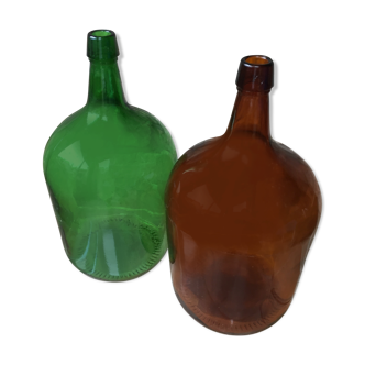 Lot of two demijohns