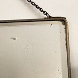 Barber mirror with chain 33 x 28 cm