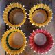 Lot de 4 vases en scoubidou vintage