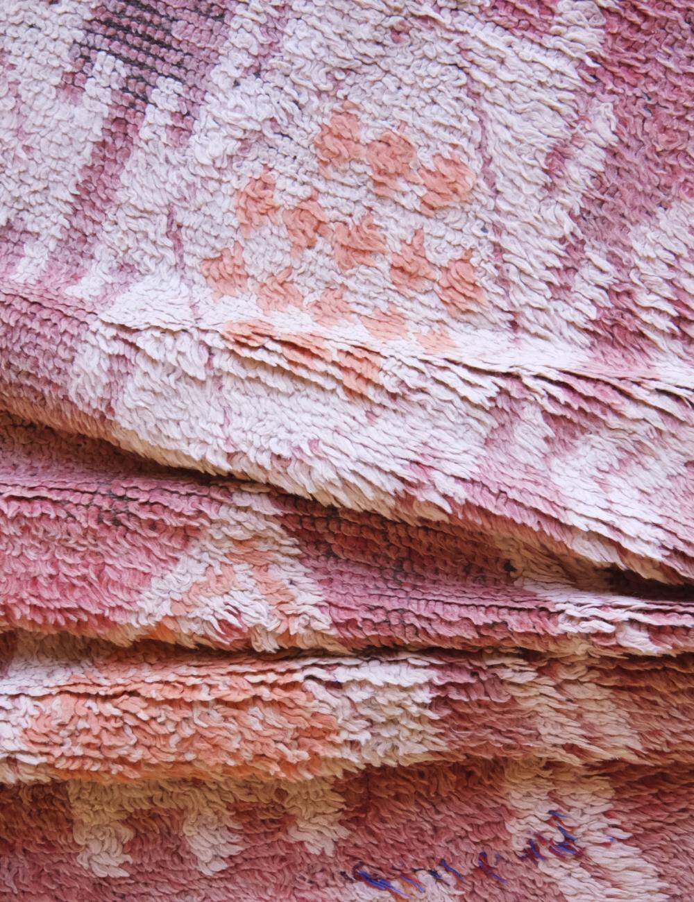 Vintage Pink Berber Rug - 330 x 162 cm