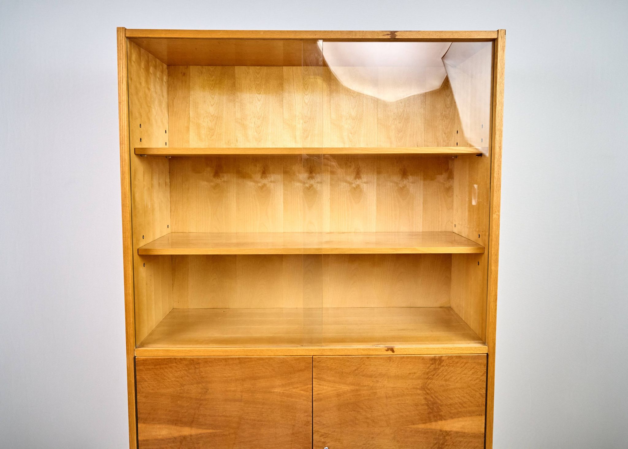 Vintage Wooden Bookcase, 1960s, Czechoslovakia