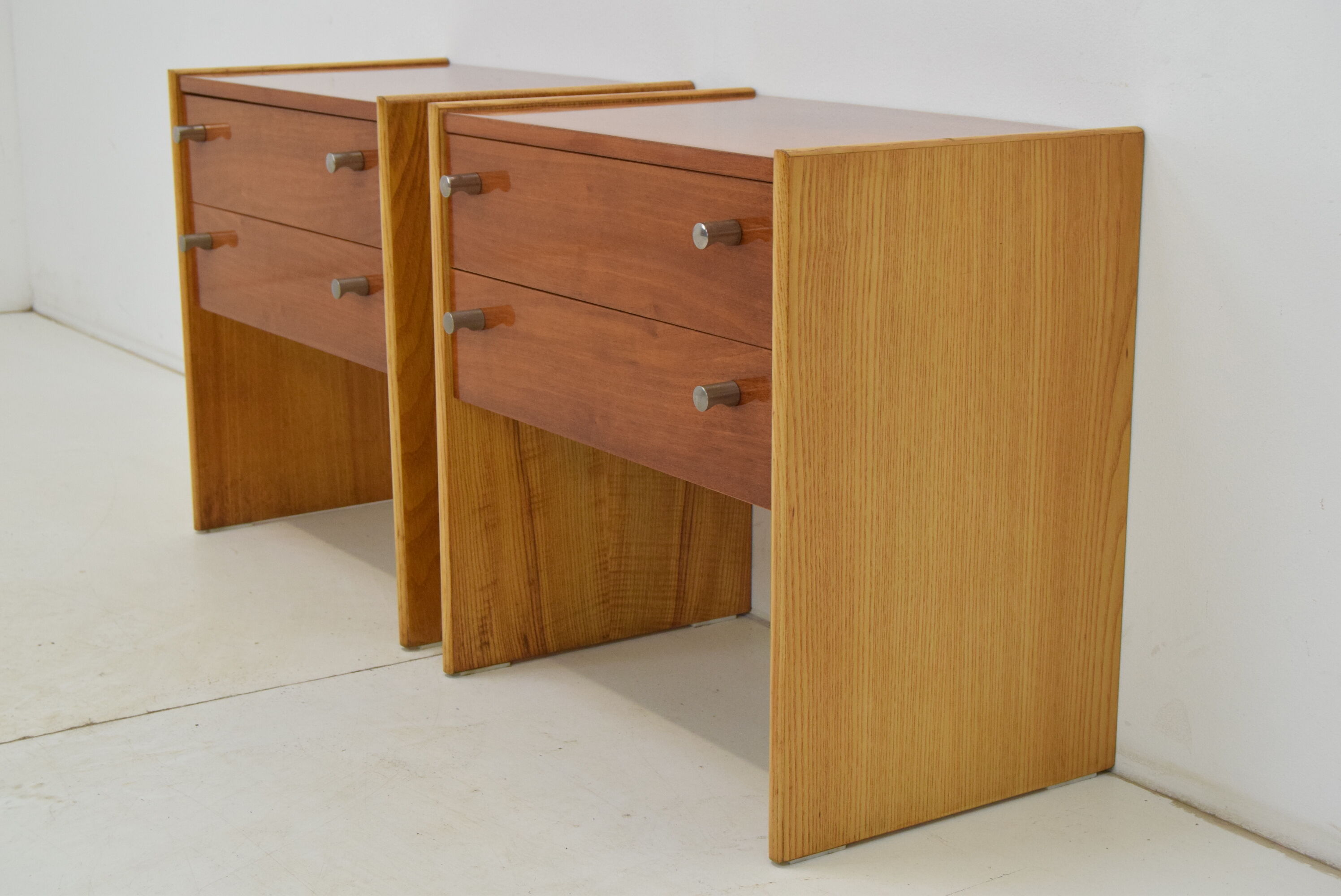 Pair of mid-century Bedside Tables,Bucovice,1970's.