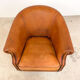 Vintage sheep leather club chair tub maastricht