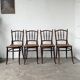 Set of 4 Fischel caned bistro chairs