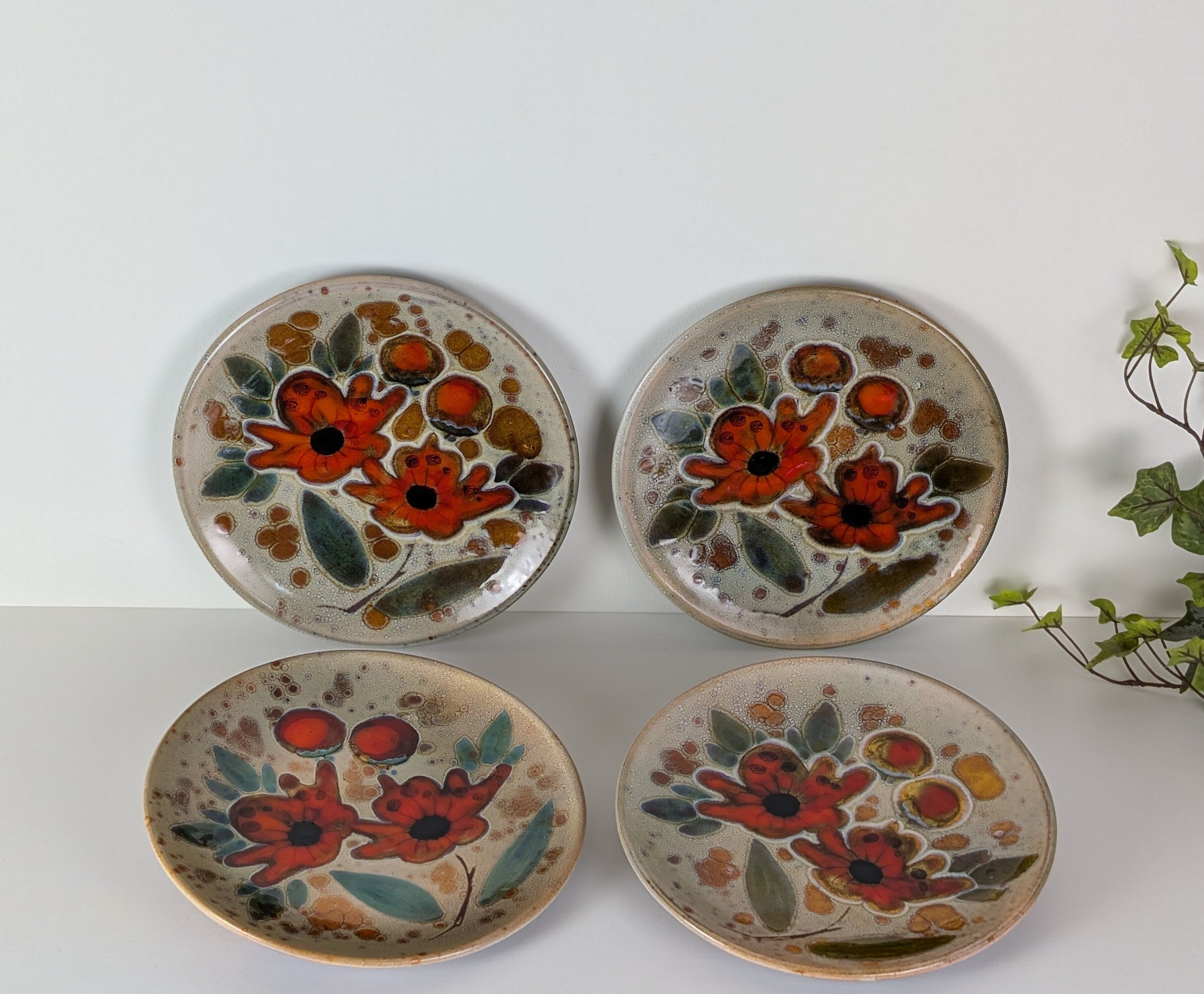 Monique Brenner Vallauris plates 60s