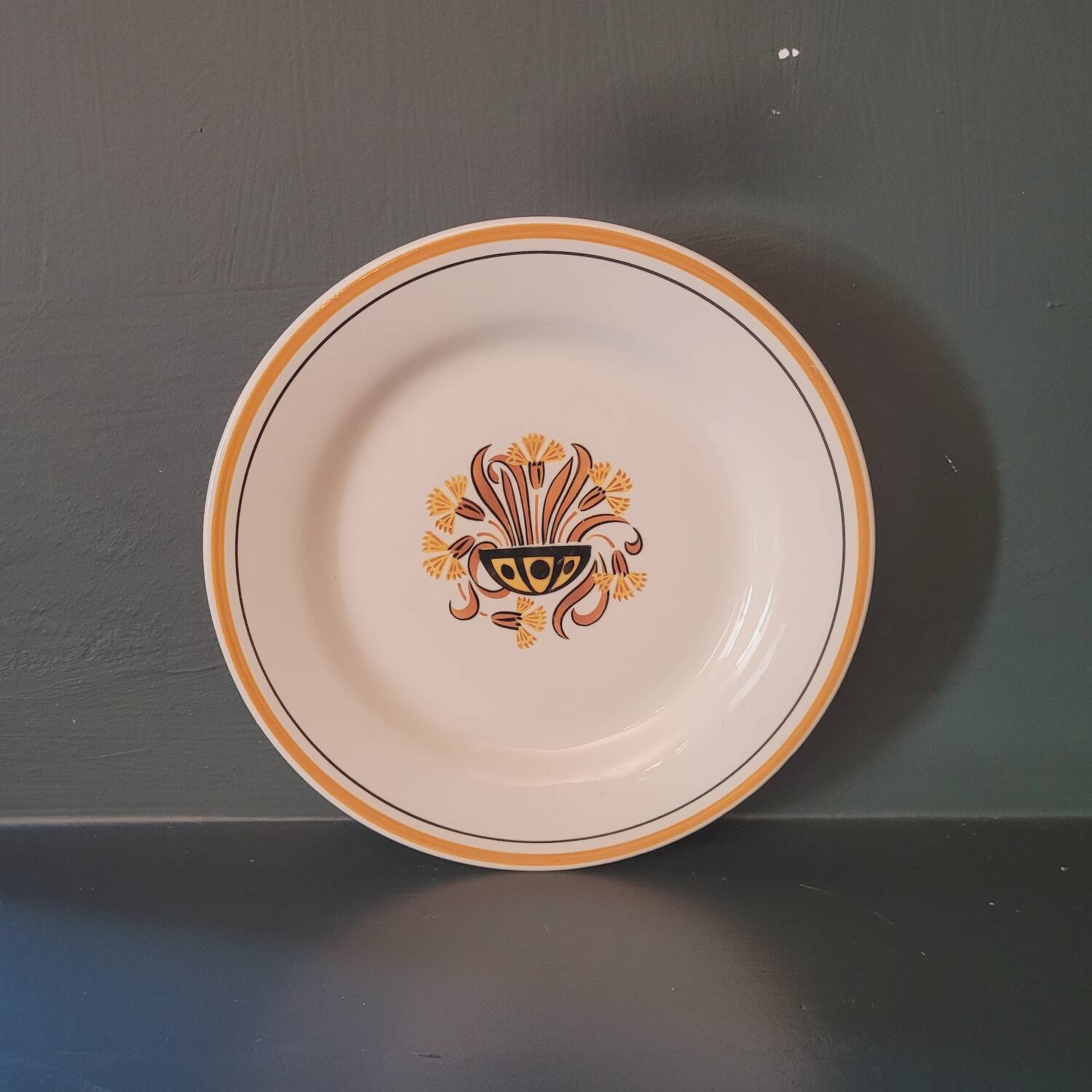 Creil and Montereau Art Deco Fruit Bowl