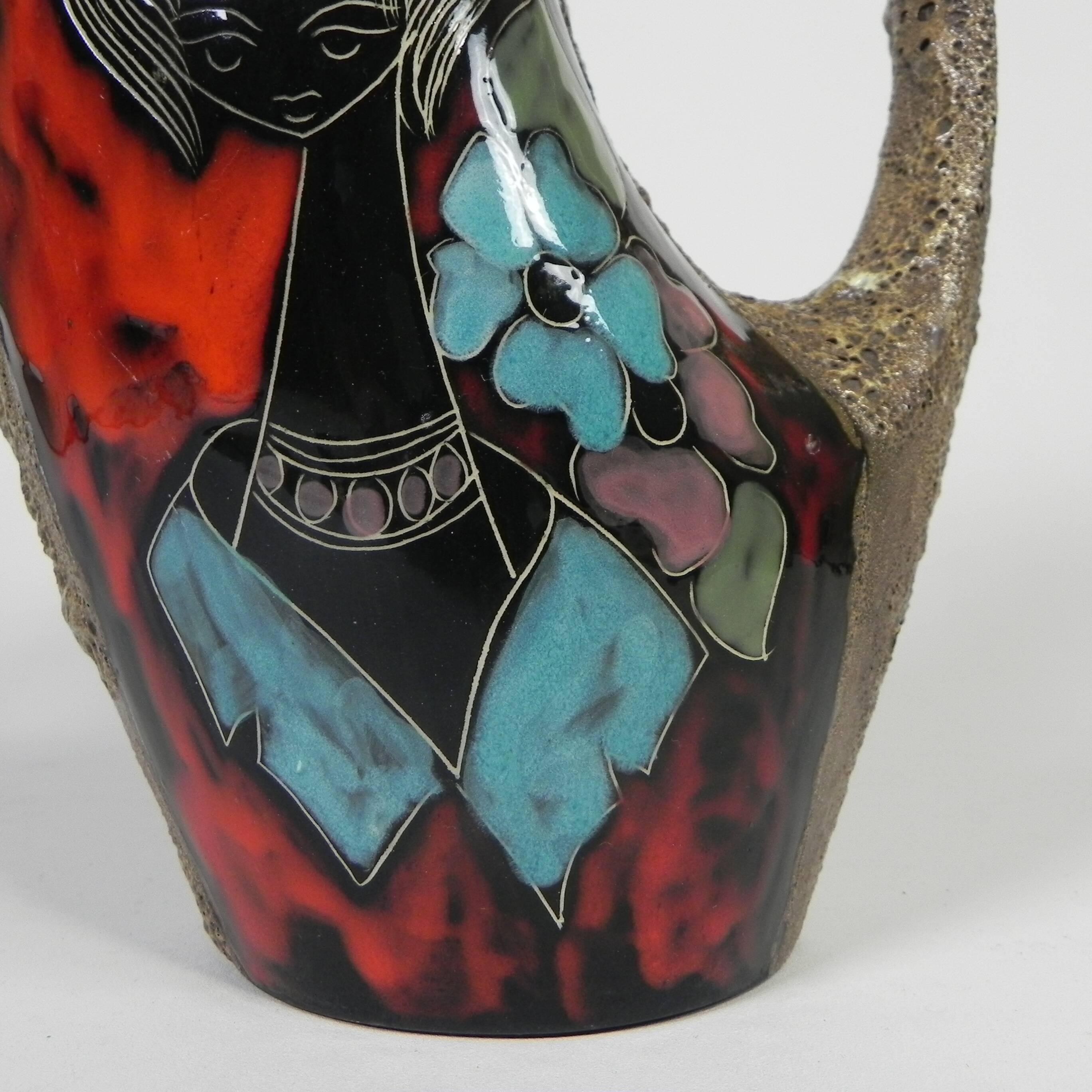 Vallauris Fat Lava Vase, 1950s