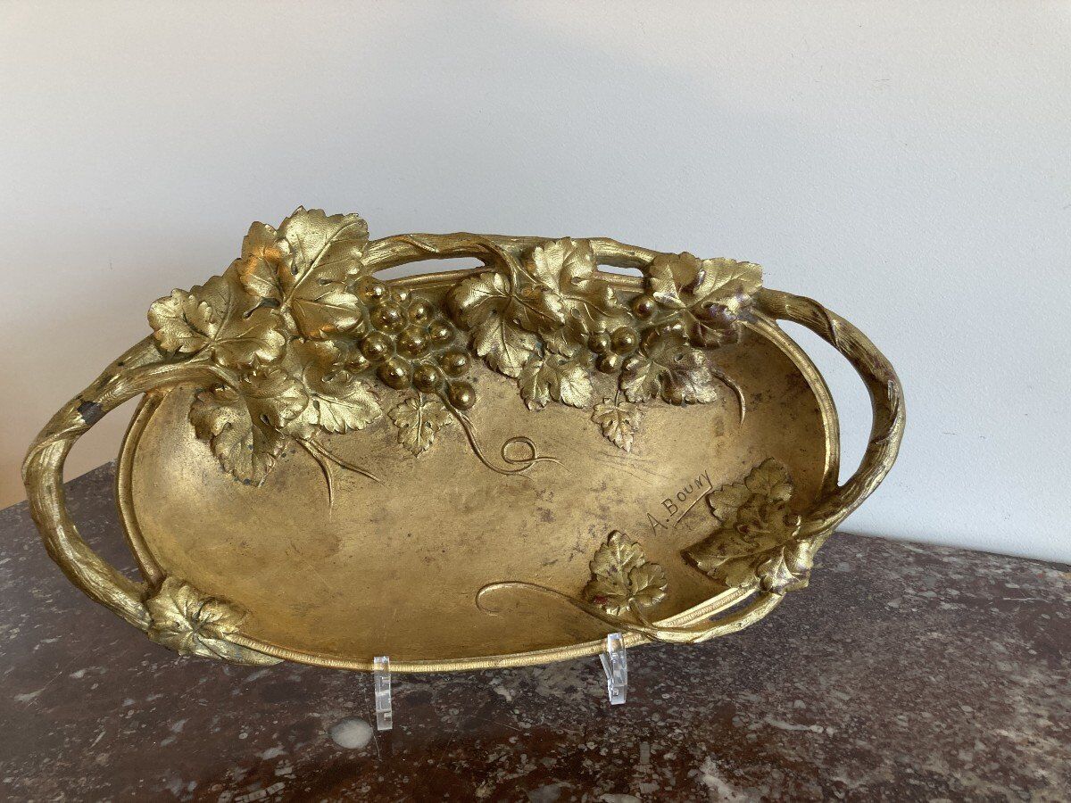 Vide poche en bronze doré, A. BOUNY, Art Nouveau