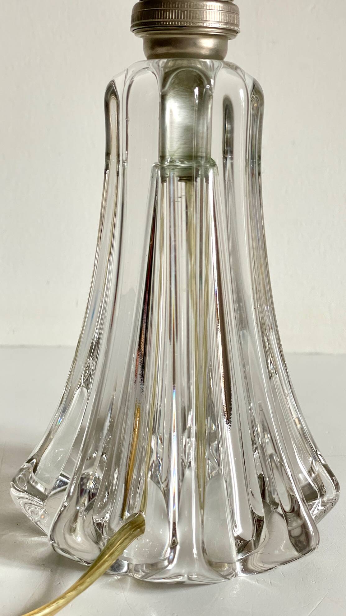 Art deco crystal star lamp base