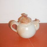 Grey Grès Teapot * vintage French stoneware * handmade ceramic * rustic pottery * warm speckled