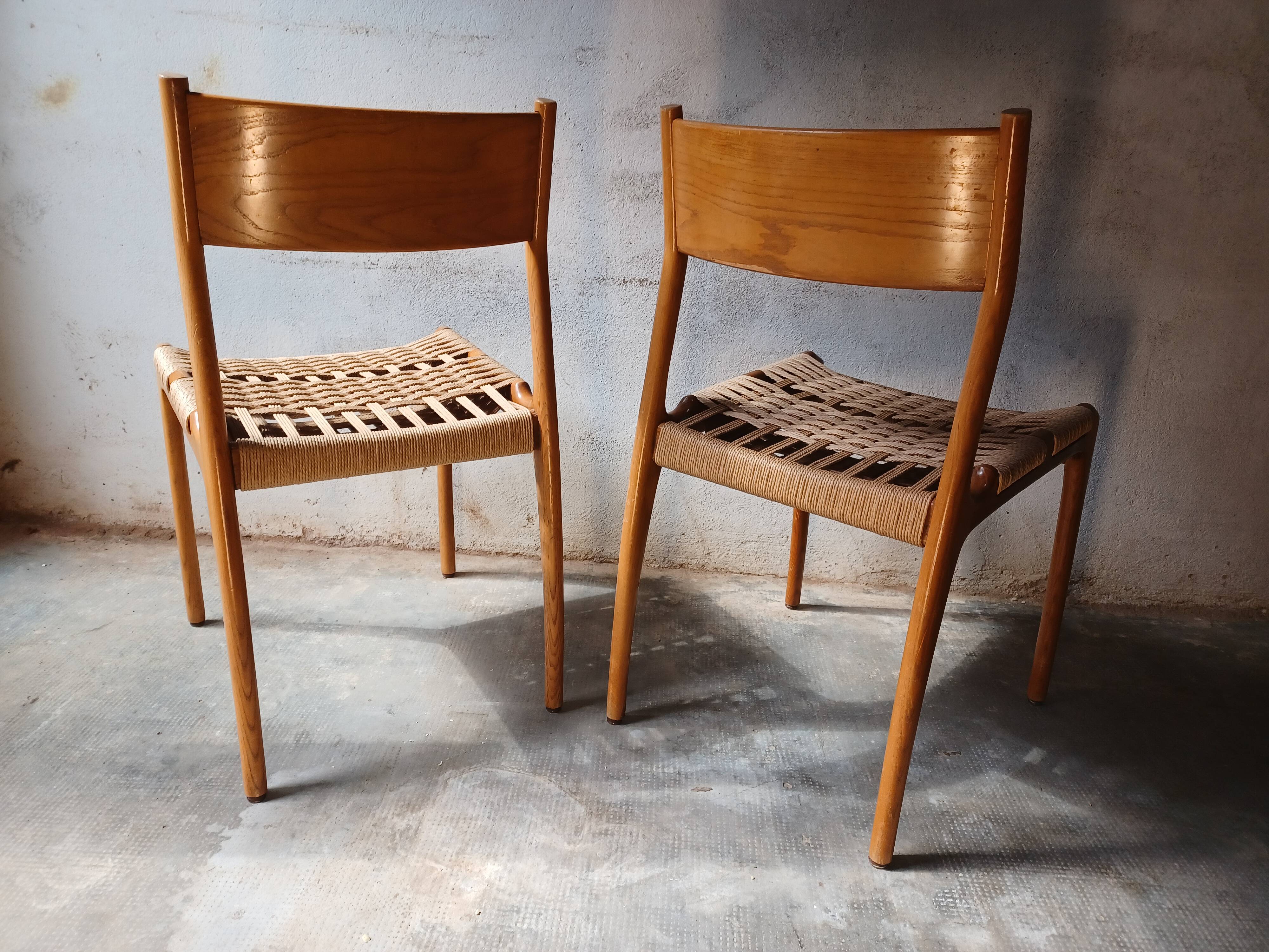 Pair of chairs , Consorzio Sedie Friuli , 1960