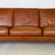 Aage Christiansen vintage Danish mid-century 3 person cognac "Matador" sofa