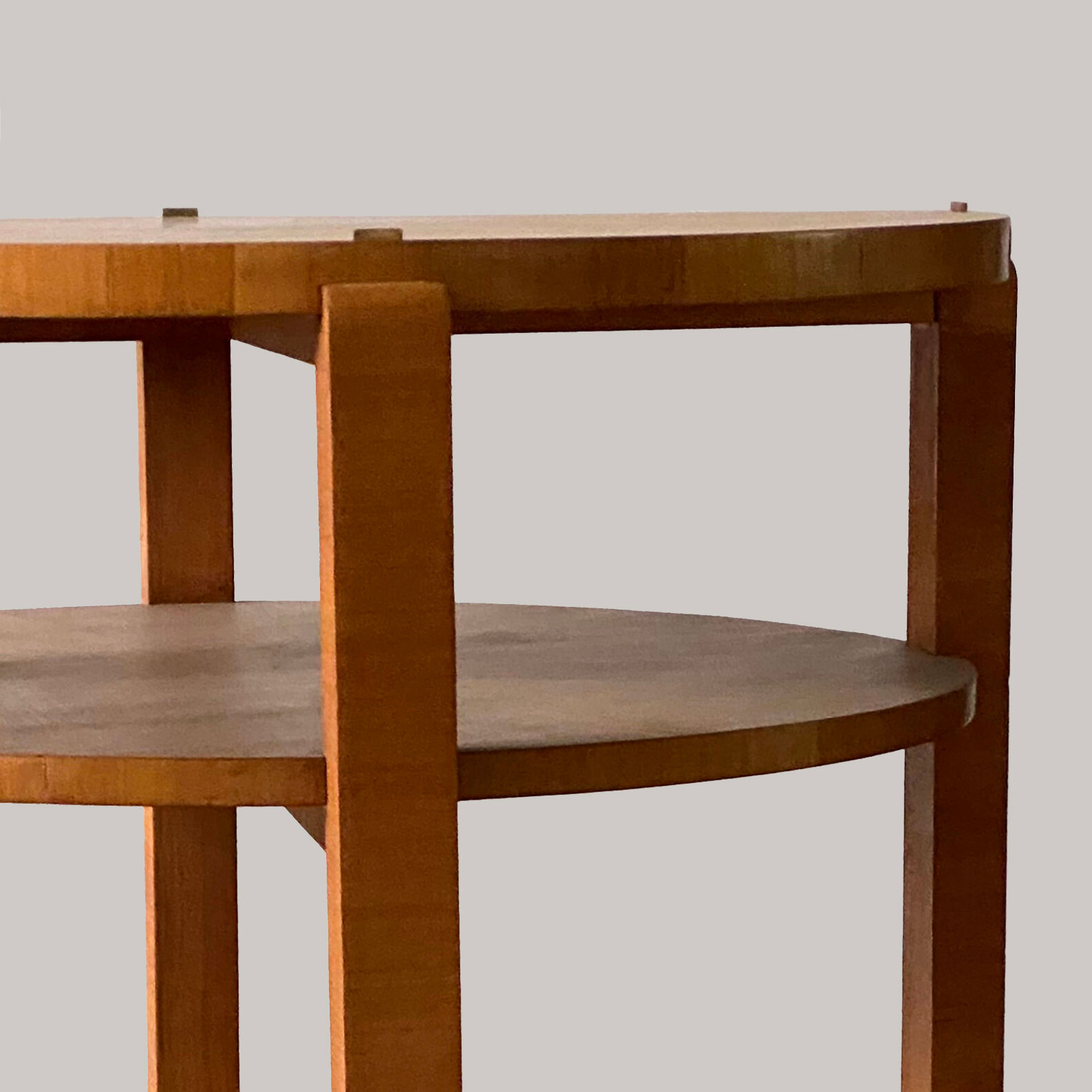 Art deco period occasional table with fruit wood inlay, france, 1930s