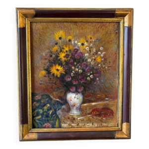 bouquet de fleurs signé