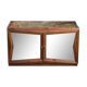 Cubist cabinet with glass door Walnut