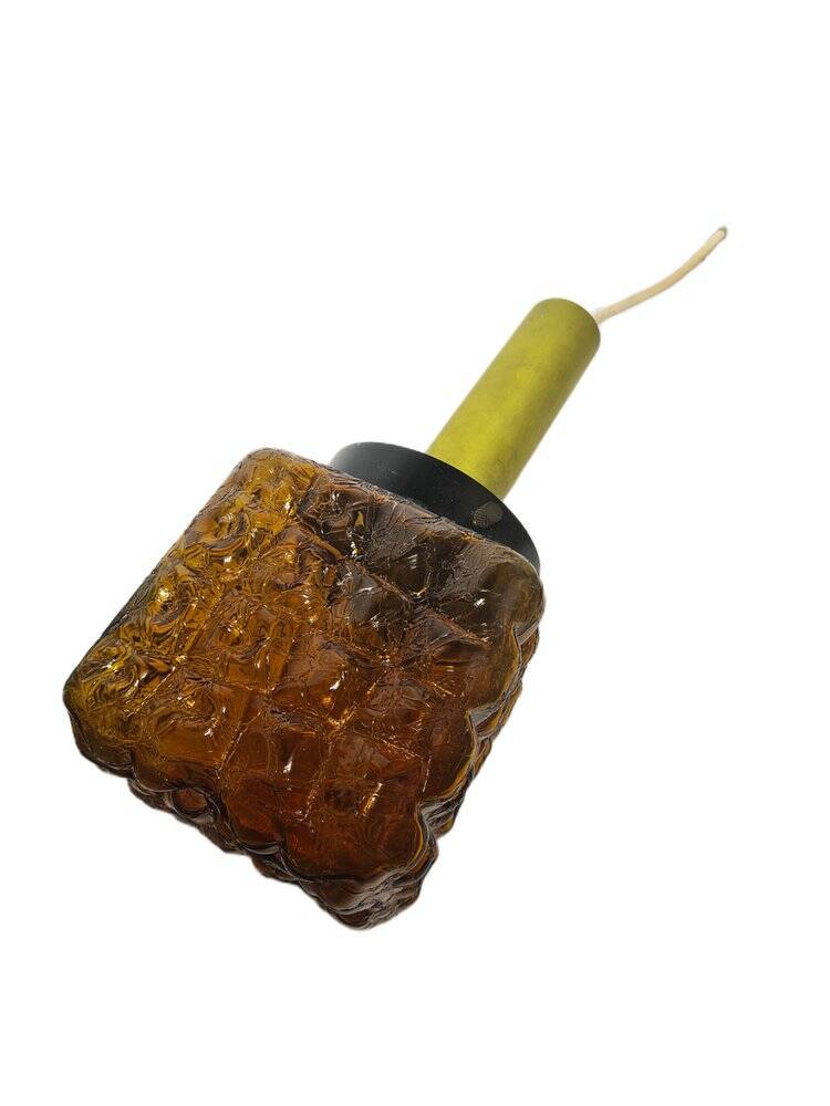 Lampe suspendue en verre figuratif vintage, Pologne, années 1970