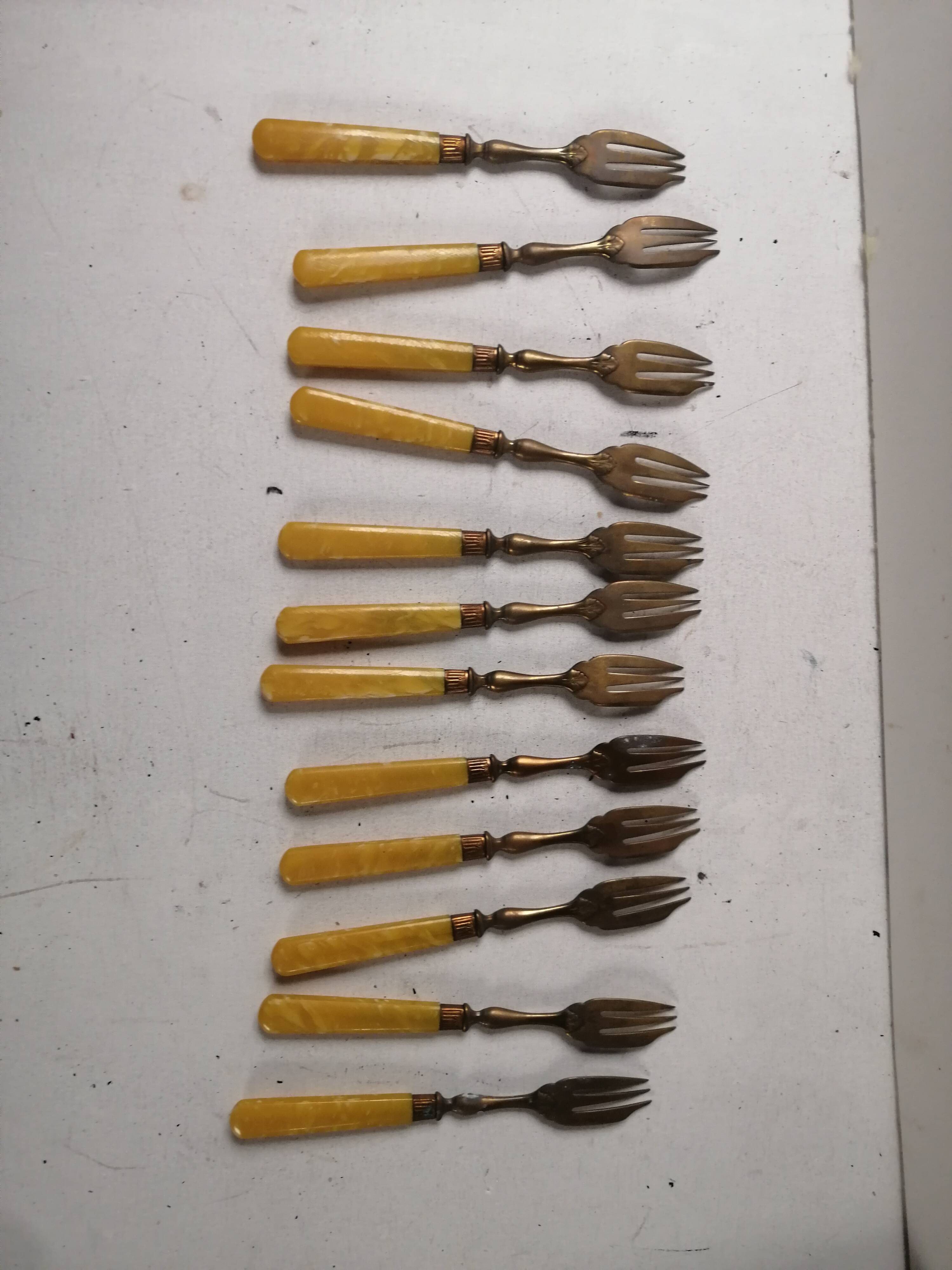 Antique dessert forks