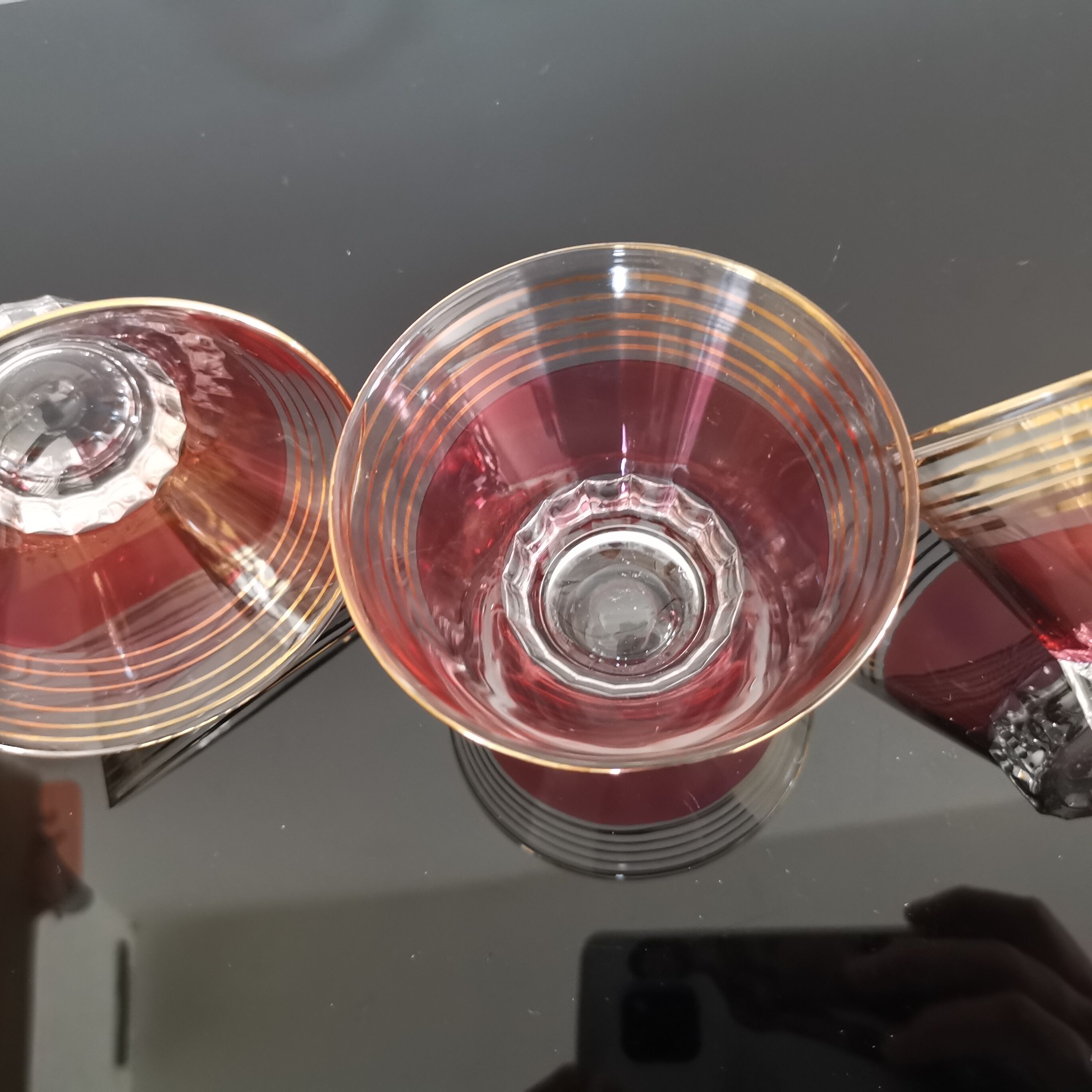 Vintage cups for dessert from the 50s