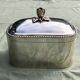 Box seed "rose" in silver metal