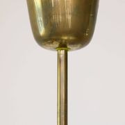 Mid-Century Modern Italian Brass and Opaline Chandelier, 1960