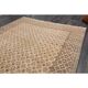 1970s Vintage Turkish Hand-Knotted Wool Cotton Beige Area Rug 149x226