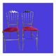 Pair of Italian chiavari chairs in solid brass