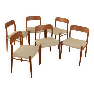 1950s dining chairs, Niels O. Møller. Model 75