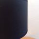 Lampe de table vintage en opaline noire avec abat-jour en velours neuf